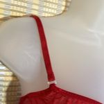 Vintage Bright Red Semi Sheer Mesh Underwire Unlined Bra No Brand Size undefined Photo 3