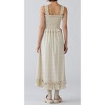 GU (Uniqlo) x Rokh Smocking Camisole Dress in Cream Plaid Tan Size M Photo 3