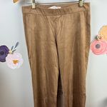 StudioM Brown Faux Suede Flared Pants Photo 4