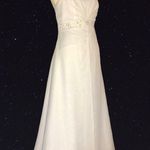 Da Vinci white wedding dress w/sheer overlay Nwt Size 14 Photo 1