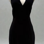 Amanda Uprichard  Mini Dress Lg Black LBD Deep V Choker Sleeveless Glam Cocktail Photo 0