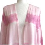 Mud Pie Kimono Duster Pink White Tie Dye Balloon Long Sleeve Cover Up OS NEW Photo 3