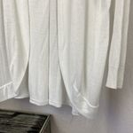 Joan Vass  White Button Front Long Cardigan Sweater NEW L Photo 2