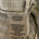 Vince Camuto  White Black Striped Ribbed Knit High Neck Sleeveless Tank Top Sz L Photo 3