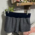 Wild Fable  Cotton Knit Shorts Navy Blue Stripe Elastic Drawstring Waist Womens S Photo 3