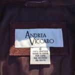 Andrea Viccaro Purple Leather Jacket Long Sleeve Size Small Retro Vintage Career Photo 5