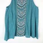 Altar'd State  Small Top‎ Green Embroidered Tank Cami Velvet Pullover Women 206 Photo 3
