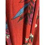 Free People  Electric Orchid Print Swing Tunic Oxblood Top XS oversized Photo 9