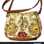 Liz Claiborne π Vintage Floral Tapestry Crossbody/Shoulder Bag | Cottagecore Photo 7