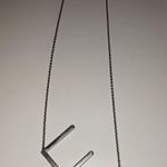 Letter E Necklace Silver Photo 1
