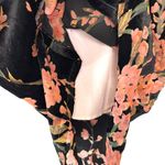 Ivy City Co Black Pink Floral Velvet Burnout Kaley Midi Dress Size Medium Photo 8