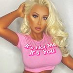 Pink “It’s Not Me It’s You” crop top, size S Barbiecore boho Y2K western beach Photo 2