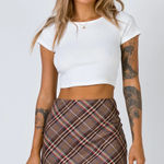 Princess Polly  Mini Skirt Brown Photo 0