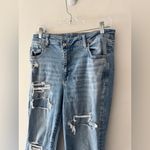 American Eagle Super Hi-Rise Flare Stretch Denim Jeans Distressed Photo 1