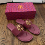 Tory Burch Benton Band Flat Sandal Raspberry Sorbet Size 9 New Photo 0