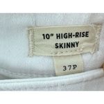Madewell 10" High-Rise Skinny Jeans Pants Solid White Size 37P Women's Plus Size Photo 8