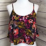 Xhilaration Floral Flowy Cropped Tank XS Photo 0
