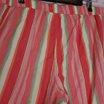 Cacique  BOLD MULTICOLORED STRIPED CROP WIDE LEG COTTON PAJAMA PANTS 18/20 Photo 9