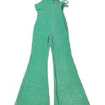 SheIn BAE Glitter Knit Cutout Cami Flare Leg Jumpsuit Halter Size XS Photo 2