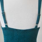 Wild Fable Teal Sleeveless Flowy Short Button Summer Casual Romper Medium Photo 4