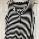 J. Jill Navy‎ And White Stripe Maxi Dress Size Medium Photo 1