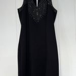 Guess  Los Angeles Black Body-con Cut Out Sleeveless Rhinestones Zip Up Size 8 Photo 0