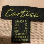 Cartise Tan Midi Vertical LaceTiered Layered Formal Dress Size 10 Zip In Back Photo 7