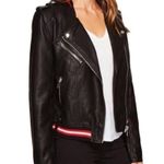 BLANK NYC Uma Stripe Varsity Moto Jacket Photo 1