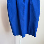 Solemio sz S blue deep plunge going out mini party dress Photo 2