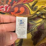 Loft Woodland Bell Sleeve Blouse Top Sheer Floral Print Mustard Yelloww Boho L Photo 9