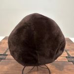Jacques Ferber Beret Hat Dark Brown Faux Fur Lined Winter Warm Photo 3