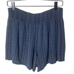 Three Dots  Women’s Medium Casual Shorts Pull On Printed Navy Blue Photo 6