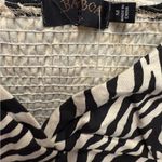 Balboa Odessa Zebra Stripe Crop Top. Size Medium Black Photo 4