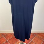 Eileen Fisher  Navy Open Sleeve Shift Dress Photo 4