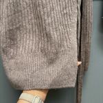 L'Academie  Silas Wrap Cardigan Sweater Dress in Heather Oatmeal L Photo 4
