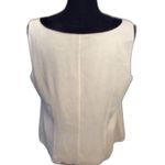 St. John  Large L Silk Tank Top Ivory Chiffon Sleeveless Camisole VNC Photo 1