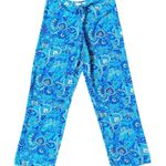 Victoria's Secret Victoria’s Secret Swim Cover Up Pants Size Medium Blue Sheer Paisley Pool Beach Photo 5