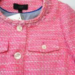 J.Crew NWT Peplum Lady Jacket in Neon Fuchsia Pink Tweed Blazer 0 Photo 2