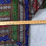 Villager Vintage Village Weaver Thai Silk Jacket Medium Boho Ikat Pattern Open Front Coat Photo 5