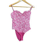 ZARA NWT  Pink Floral Bodysuit Size Small‎ Barbie Core Photo 2