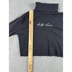 Forever 21 Turtleneck Women Medium Self Love Cropped Long Sleeve Pullover Shirt Photo 4