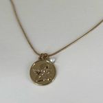 R. J. Graziano 2 Charm Necklace Angel and Pearl Gold Tone 16 Photo 2