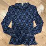 Free People NEW  Caught a Feeling Cardi CURRENT STYLE Eclipse Combo Navy Blue XS Photo 7