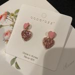 Pink heart earrings NWT Photo 0