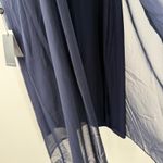 Adrianna Papell Dress SZ Small NWT Navy Chiffon Overlay Draped Evening Cocktail Photo 10