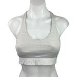 Outdoor Voices  White Scoop Neck Racerback Cutout Yoga Athletic Sports Bra Size S Photo 0