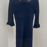 Lilly Pulitzer  Navy Blue Crocheted Beach Cover Up Sz M Photo 0
