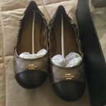 Coach Camilla Khaki/chestnut color flats Photo 3