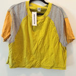 Urban Outfitters  Women’s Colorblock Tee - Mustard, Gray, and Orange Photo 0