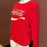 Coca-Cola Red Fuzzed Sweatshirt Size Small Photo 2